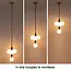Suspension avec verre blanc laiteux, 4 lumières - Lennard