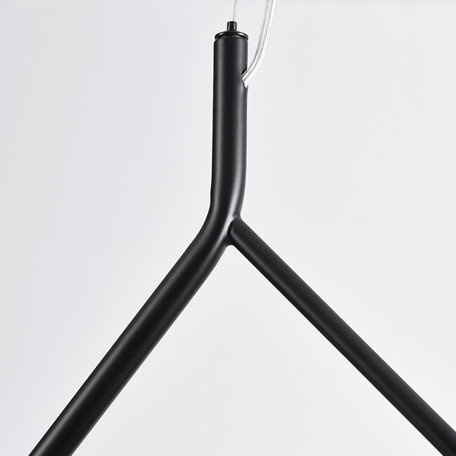 Suspension asymétrique Dexter 2-light - verre blanc laiteux