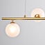 Suspension design avec verre blanc laiteux, 6 lumières - Marcus