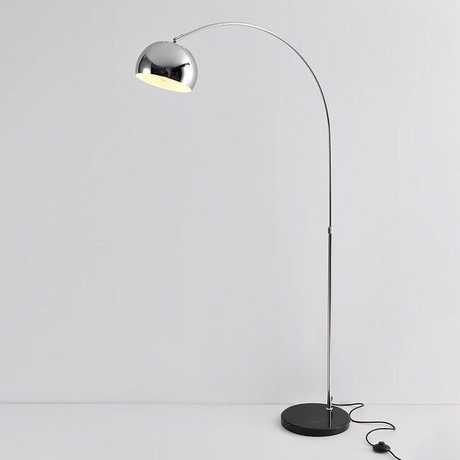 Lampadaire incliné, chrome - Bowie