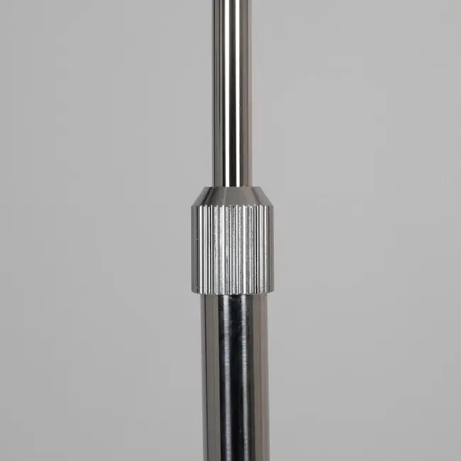Lampadaire arqué Bowie en chrome et marbre noir