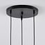 Suspension Amelia 3 lumières - verre nervuré