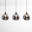 Suspension Katie 3 lumières - verre fumé