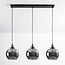 Suspension Katie 3 lumières - verre fumé
