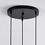 Suspension Victor 3 lumières en verre ambré - ambré et noir
