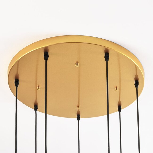 Lampe suspendue design avec différentes couleurs de verre strié - Altair