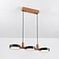 Suspension design Aristo avec LED intégrée - noir et bois