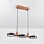 Suspension design Aristo avec LED intégrée - noir et bois
