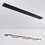 Suspension moderne Calisto avec LED intégrée - noir et rosé