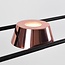 Suspension moderne Calisto avec LED intégrée - noir et rosé