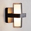 Applique murale extérieure 2 lumières Diona - noire avec LED intégrée