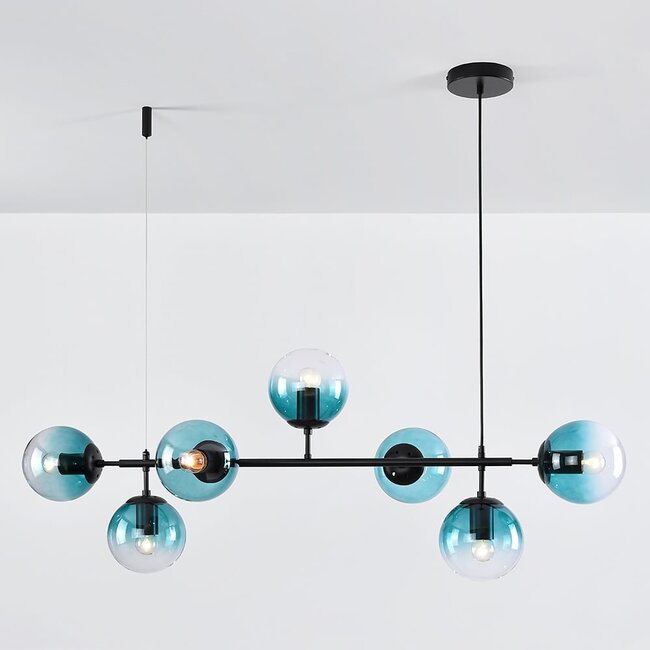 Suspension design avec différentes teintes de verre - Hepta