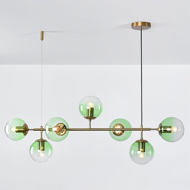 Suspension design avec différentes teintes de verre - Hepta
