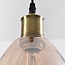Suspension 1 lumière Verona ambre - verre lisse en forme de goutte