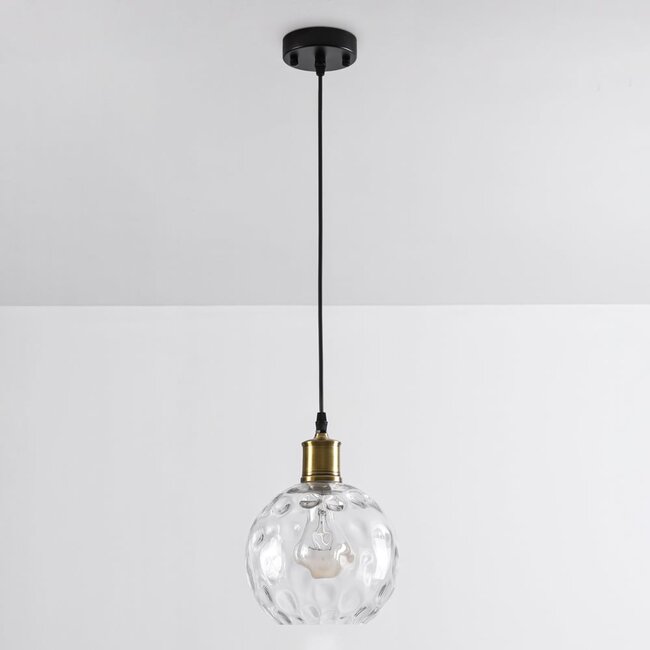 Suspension Verona - globe rond en verre transparent
