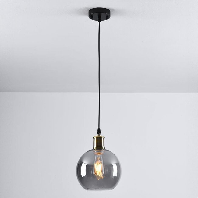 Suspension 1 lumière - Loiza - verre fumé