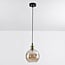 Suspension 1 lumière Liya en verre cognac