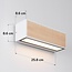 Applique murale solaire Garcia - blanche et bois clair