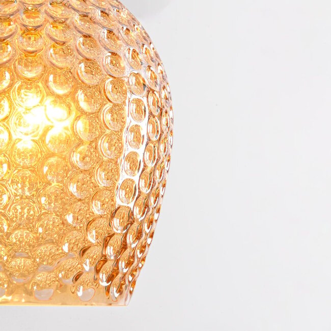 Suspension Lana avec verre ambré 1 lumière - variante 1