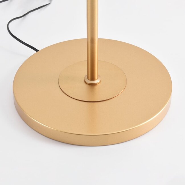 Lampadaire Melissa 3 lumières en doré et verre ambré