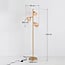 Lampadaire Melissa 3 lumières en doré et verre ambré