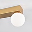 Plafonnier Paros avec LED intégrée - doré et blanc opalin