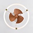 Ventilateur de plafond Zefiros avec LED intégrée, à intensité variable - bambou