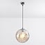 Suspension Hades en verre cognac au détail bombé