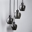Suspension Raleigh 4 lumières en verre fumé