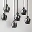 Suspension 6 lumières avec verre fumé - Arvada