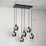Suspension Arvada 6 lumières - verre fumé