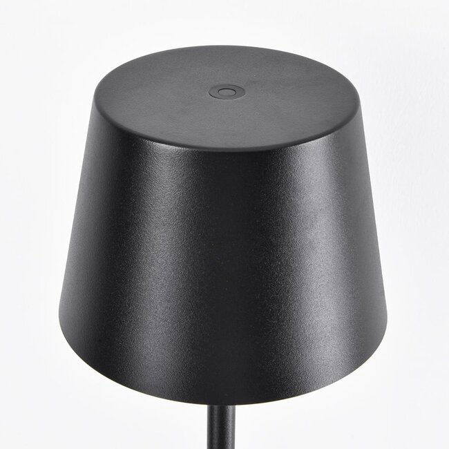Lampadaire d'extérieur rechargeable Jytte, dimmable - noir