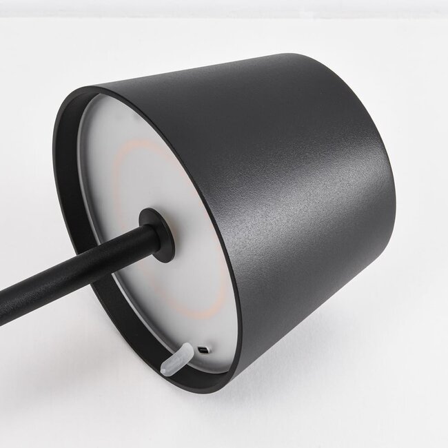 Lampadaire d'extérieur rechargeable Jytte, dimmable - noir