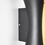 Applique murale extérieure Else avec LED intégrée - noire et dorée