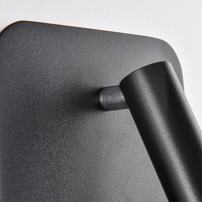 Applique carrée avec plaque murale éclairée et spot rotatif - Sofian