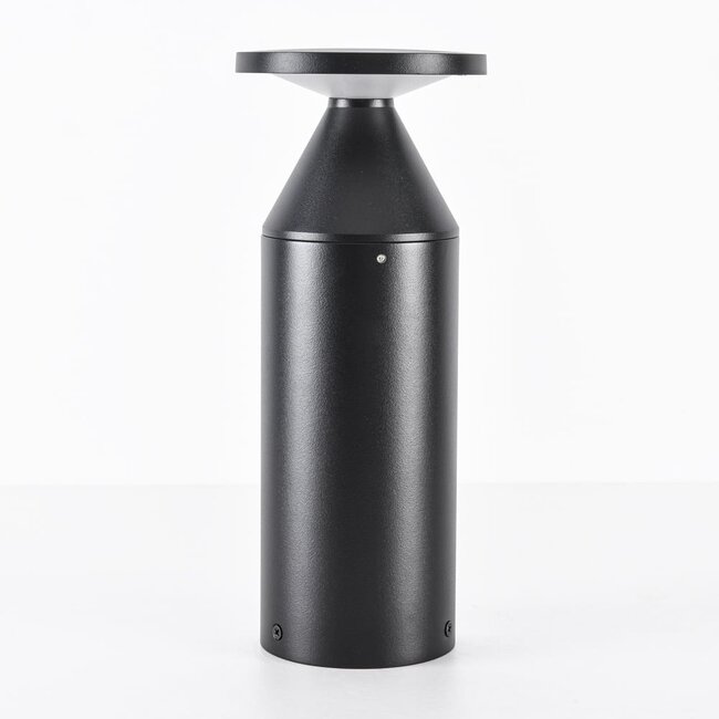 Lampe d'extérieur sur pied Ailo noire à LED intégrée - 30 cm