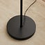 Lampadaire Jesse 3 lumières en noir, verre fumé et effet miroir