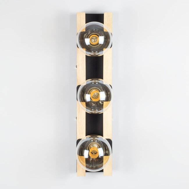 Applique noire à 3 branches - Nolan