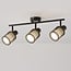 Plafonnier Buche 3 lumières - noir au design en nid d'abeille