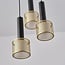 Suspension Aur 3 lumières - noir et doré en nid d'abeille