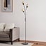 Lampadaire minimaliste Guld 3 lumières en noir et doré