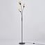 Lampadaire minimaliste Guld 3 lumières en noir et doré