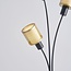 Lampadaire minimaliste Guld 3 lumières en noir et doré