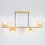 Lampe suspendue en verre ambré, 4 lumières - Soikea