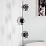 Lampadaire 3 lumières Musta - noir et verre fumé gris