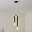 Suspension barre Rura - noir avec LED intégrée