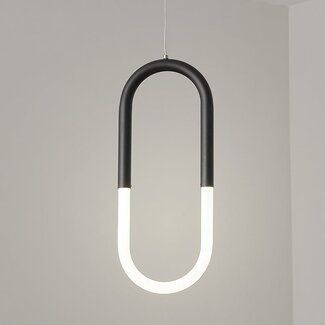Suspension design Rohr - noir avec LED intégrée