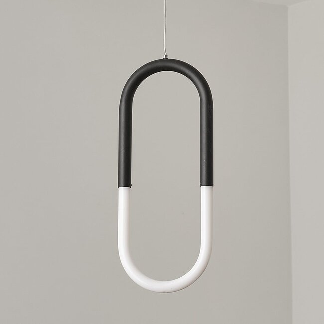 Suspension design Rohr - noir avec LED intégrée