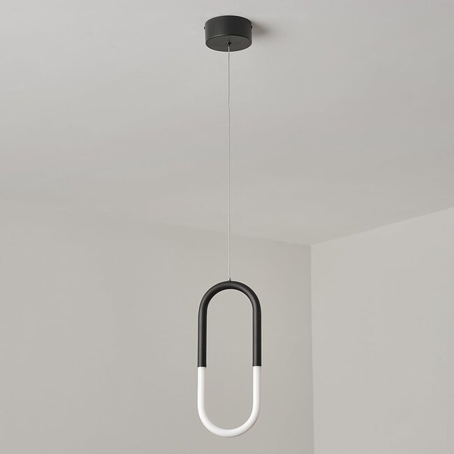 Suspension design Rohr - noir avec LED intégrée