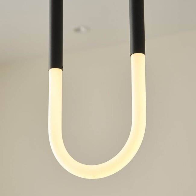Suspension design Rohr - noir avec LED intégrée